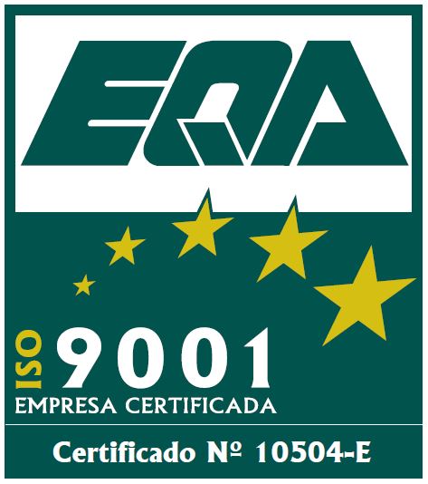Sello EQA ISO 9001 Empresa Certificada, certificado nº 10504-E